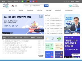 광주광역시 광산구청 대표 홈페이지					 					 인증 화면